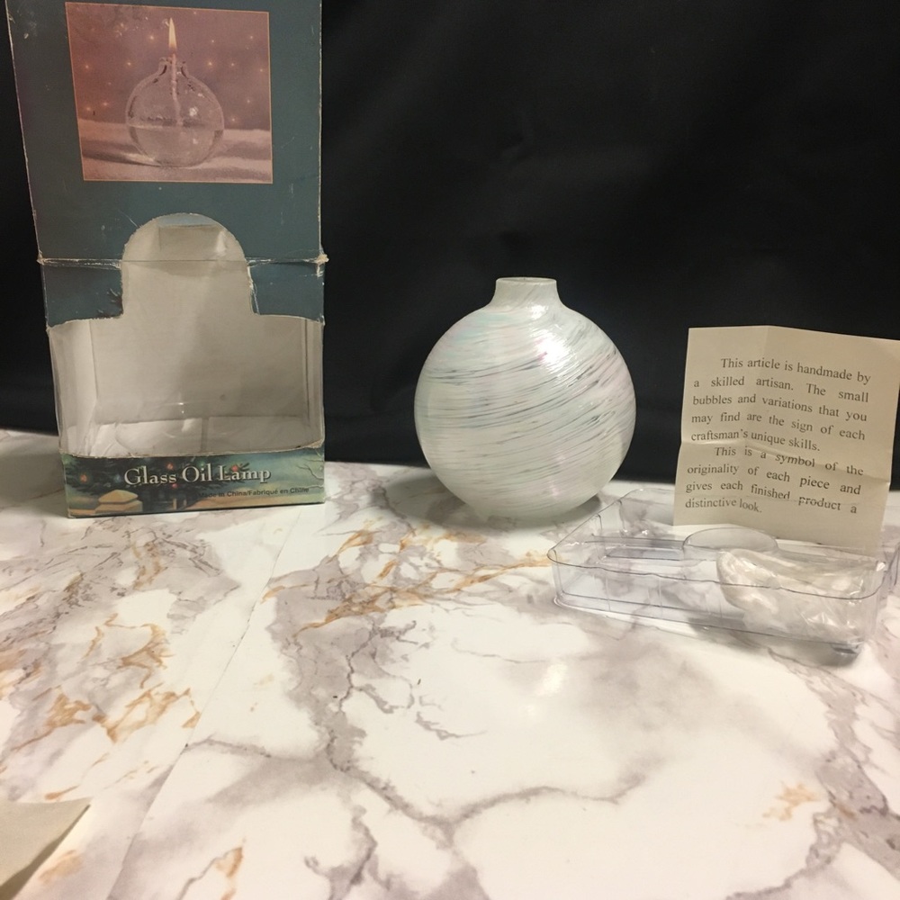 Glass Oil Lamp-Never Used